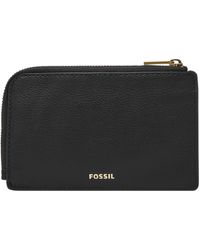 Fossil - Jori Leather Zip Card Case - Lyst