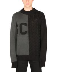 Gcds - Crew Neck Two-Tone Sweater - Lyst
