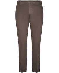 Dondup - Stretch Cotton Gabardine Cuffed Slim-Leg Chino Pants - Lyst