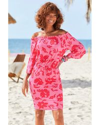 Lascana - Off Shoulder Floral Dress - Lyst