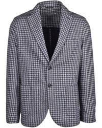Circolo 1901 - Houndstooth Stretch Cotton Rounded Blazer - Lyst