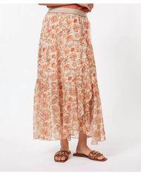 EsQualo - Taylin Touch Of Sun Midi Skirt - Lyst
