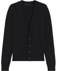 BOSS - Button-Up Cardigan With Deep V-Neckline And Patch Pockets - Lyst