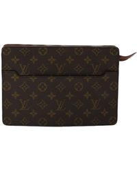 Louis Vuitton Canvas Clutch Bag (pre-owned) in Black for Men