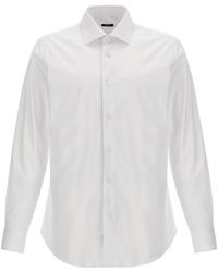 Barba Napoli - Stretch Cotton Blend Poplin Shirt - Lyst