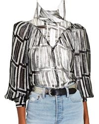 IRO - Claireta Lam√Â Metallic Blouse - Lyst