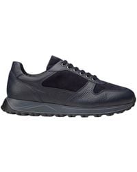 Doucal's - Calf Leather Suede Panels Sneakers - Lyst