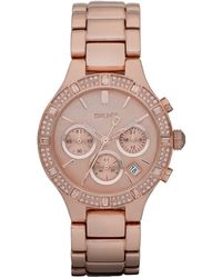 DKNY - Chambers Rose Dial Watch - Lyst