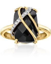 Ross-Simons - Onyx And Topaz Ring - Lyst