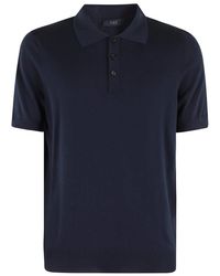 Fay - Cotton Knit Polo Shirt - Lyst