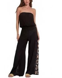 Elan - Strapless Jumper With Crochet Detail - Lyst
