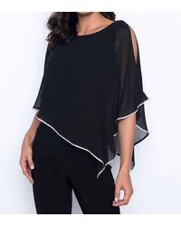 FRANK LYMAN - Top With Draped Overlay - Lyst