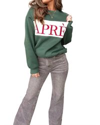 Bailey Rose - Apres Embroidered Crewneck Sweatshirt - Lyst