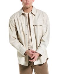 Helmut Lang - Leather Shirt Jacket - Lyst