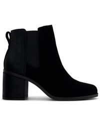 TOMS - Evelyn Chelsea Metallic Suede Boot - Lyst