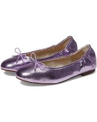 Sam Edelman - Girls Felicia Flat Lilac Quartz Leather Round Toe Ballet Gal242 - Lyst