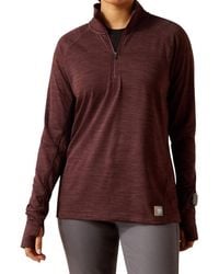 Ariat - Gridwork Long Sleeve Zip Up Top - Lyst