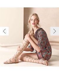 Stuart Weitzman - Camel Nappa Leather Sparta Gladiator Boots - Lyst