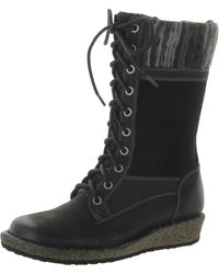 Aetrex - Elsa Leather Knit Mid-calf Boots - Lyst