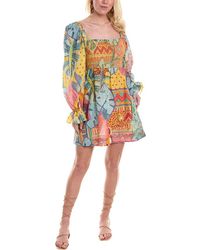 FARM Rio - Summer Tapestry Mini Dress - Lyst
