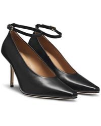 BOSS - Nappa-Leather Pumps With Ankle Strap - Lyst