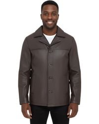 Infinity Leather - 4 Button Italian Leather Blazer Jacket - Lyst