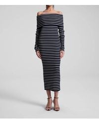 A.L.C. - Off The Shoulder Striped Dress - Lyst