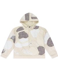 Who Decides War - Cream Tweed Patchwork Hoodie - Lyst