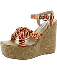 Steve Madden - Patrize Adjustable Woven Platform Sandals - Lyst