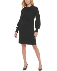 Calvin Klein - Petites Ribbed Midi Sweaterdress - Lyst
