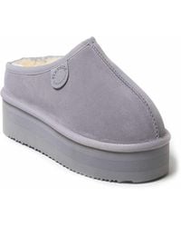 Dearfoams - Fireside By Queenstown Genuine Shearling Platform Clog Slipper - Lyst