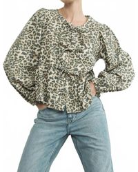 Aaron & Amber - Tie From Denim Top - Lyst