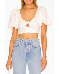 For Love & Lemons - Jessie Cutout Cropped Top - Lyst