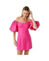 RHODE - Dali Puff Sleeves Mini Dress - Lyst