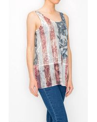 Origami Jewellery - Patriot Sequin Tank With Chiffon Layer - Lyst