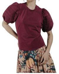 LOVE THE LABEL - Dylan Short Puff Sleeve Tee - Lyst