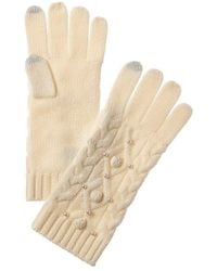 Forte - Pearl Cable Cashmere Gloves - Lyst