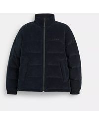 COACH - Corduroy Down Jacket - Lyst