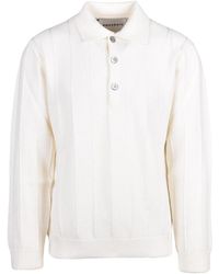 Amaranto - Wool Knit Polo Sweater - Lyst