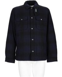 Woolrich - Dark Plaid Wool-Blend Shirt Jacket - Lyst