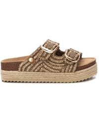 Xti - Footbed Jute Wrapped Platform Sandals By - Lyst