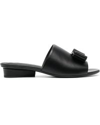 Ferragamo - Double Bow Mule Sandals - Lyst