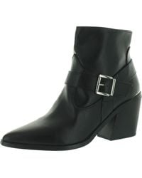 Steve Madden - Toledo Faux Leather Pointed Toe Ankle Boots - Lyst