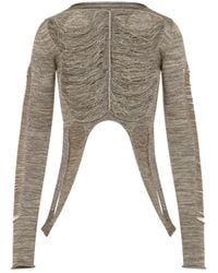 Rick Owens - Metallic Finish Avant-Garde Top With Dramatic Silhouette - Lyst