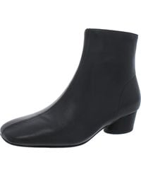 Vince - Ravenna Leather Square Toe Ankle Boots - Lyst