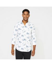 Nautica - Big & Tall Classic Fit Print Long Sleeve Print Oxford Shirt - Lyst