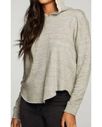 Chaser Brand - Linen French Terry Long Sleeve Shirttail Pullover Hoodie - Lyst