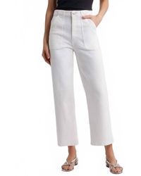 FRAME - The Modern Pocket Wide Leg Jeans - Lyst