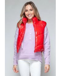 TRUEDAMES - Zip Up Turtleneck Shiny Quilted Vest - Lyst