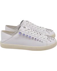 Stuart Weitzman - Goldie Shine Convertible Low-Top Sneakers N Leather - Lyst